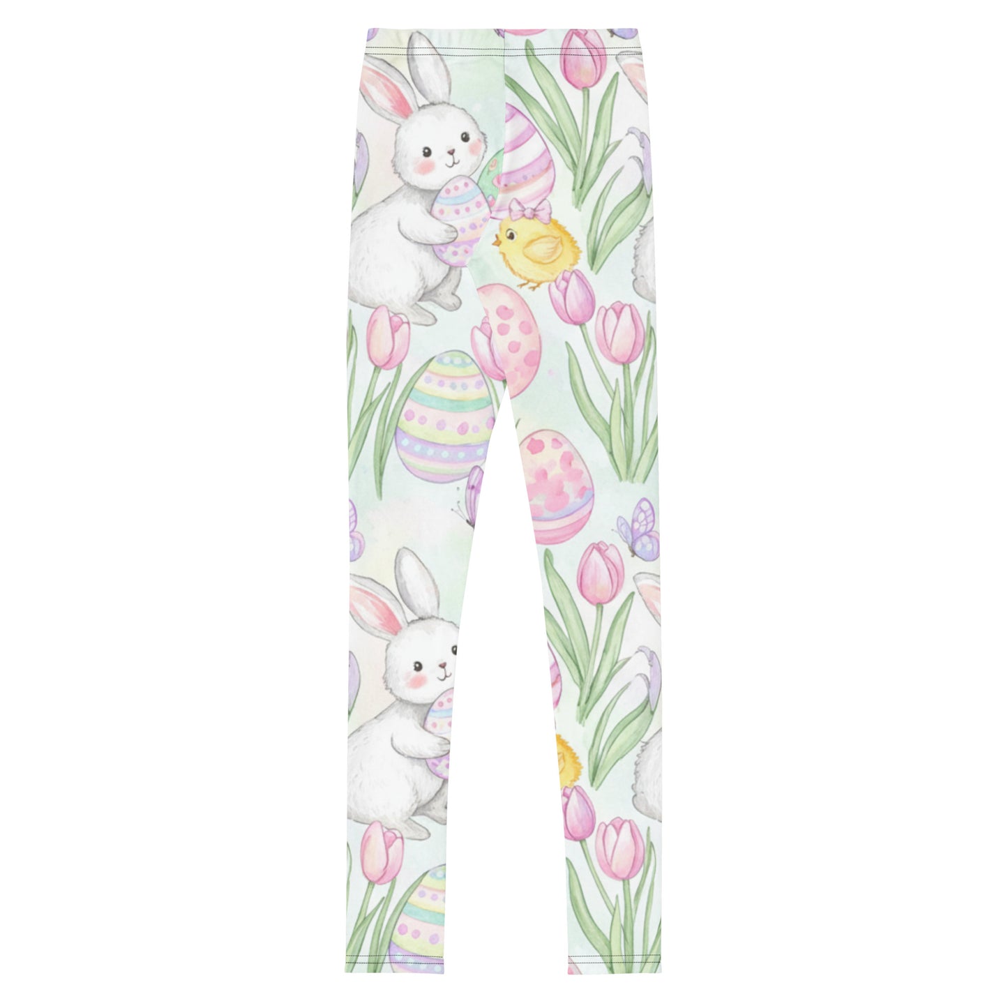 Youth Easter Bunny Leggings – Cute Girls Spring All-Over Print Leggings for Easter & Everyday Wear 20