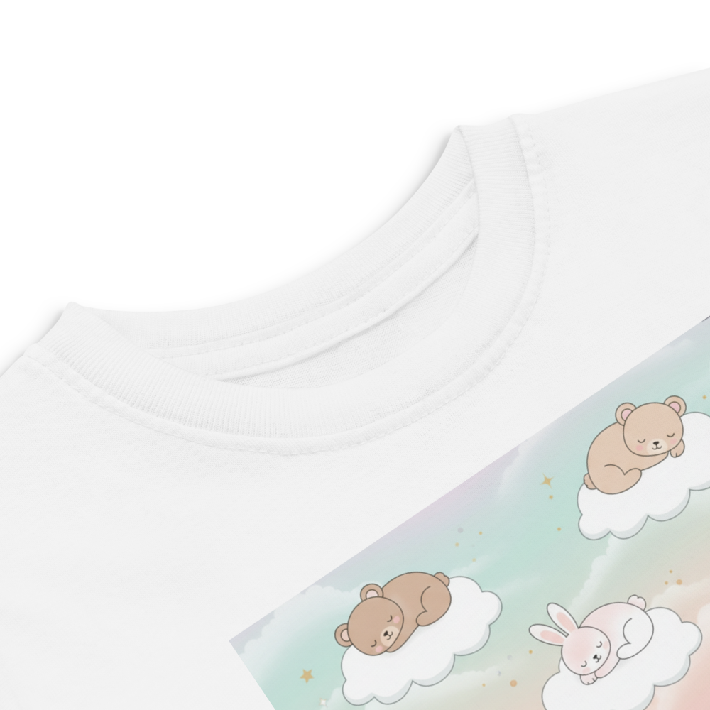 Toddler T-Shirt – Cloud Print Soft Cotton Tee for Boys & Girls
