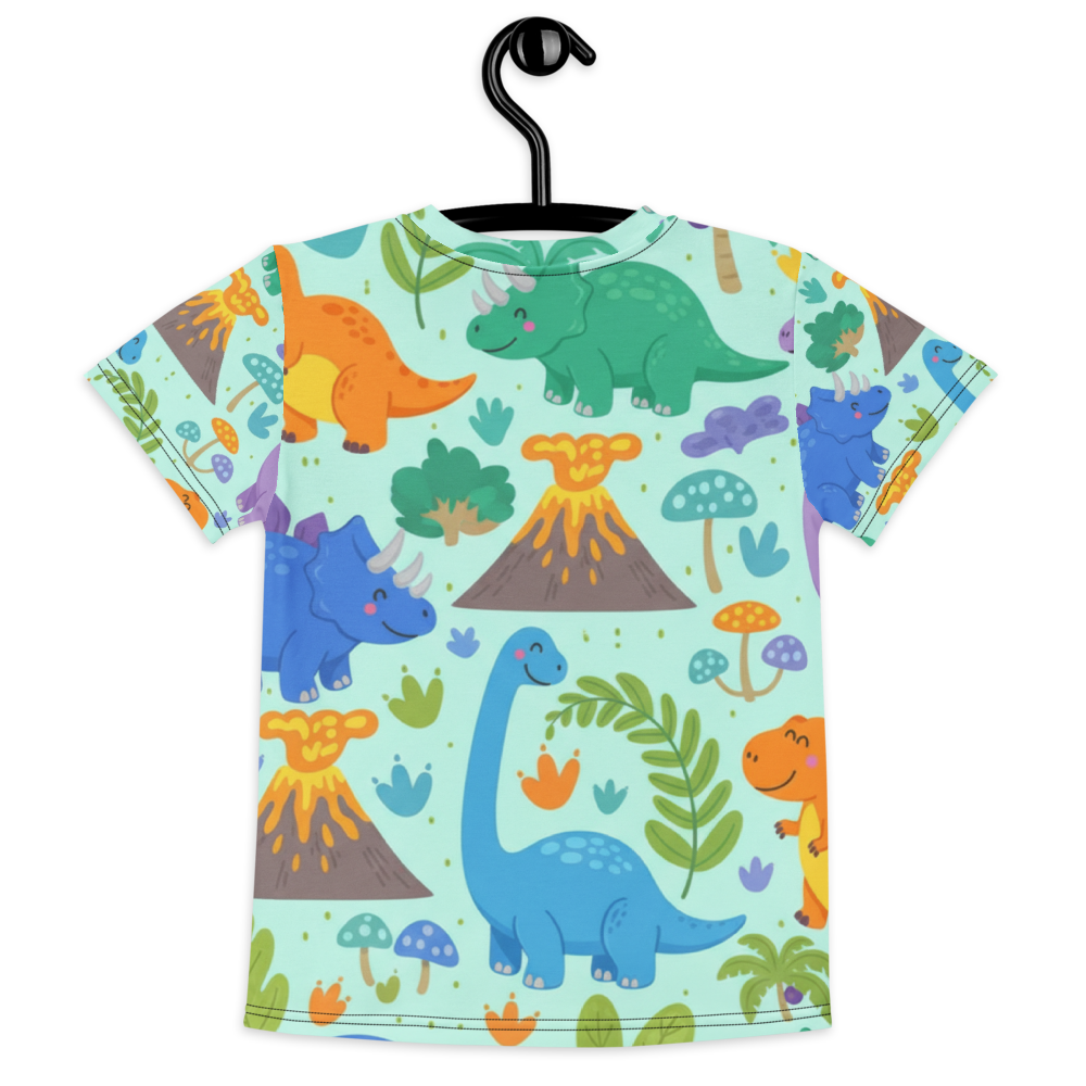 Kids Dinosaur T-Shirt – All-Over Dino Print Tee for Boys & Girls 7