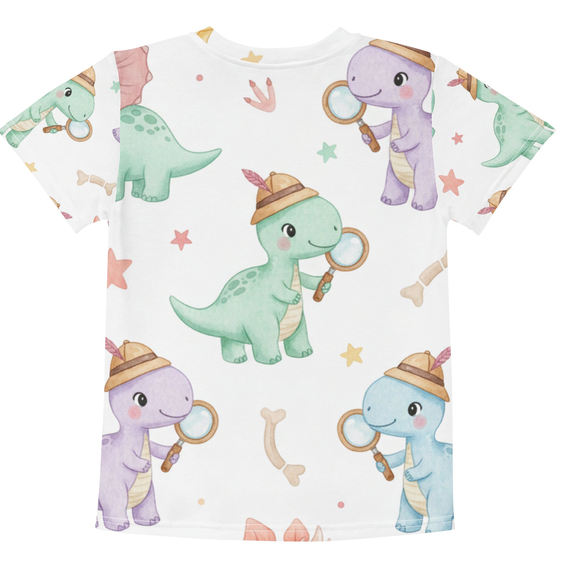 Kids Explorer Dinosaur T-Shirt – Cute Boys & Girls Adventure Dino All-Over Print Tee for Playdates & School 7