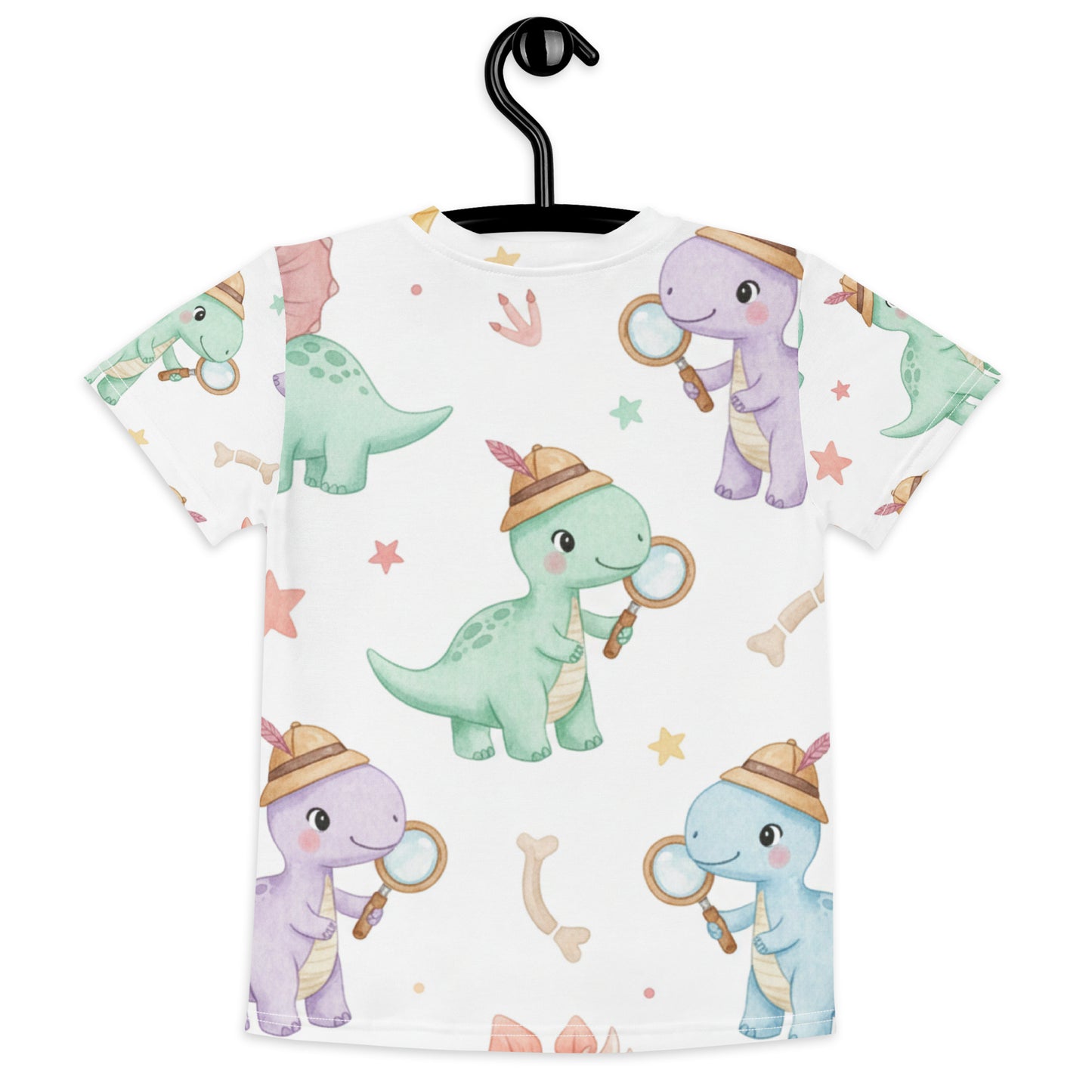 Kids Explorer Dinosaur T-Shirt – Cute Boys & Girls Adventure Dino All-Over Print Tee for Playdates & School 7