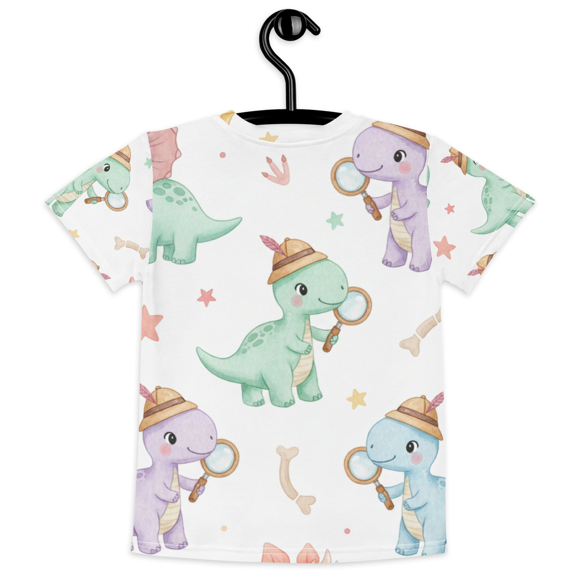 Kids Explorer Dinosaur T-Shirt – Cute Boys & Girls Adventure Dino All-Over Print Tee for Playdates & School 7