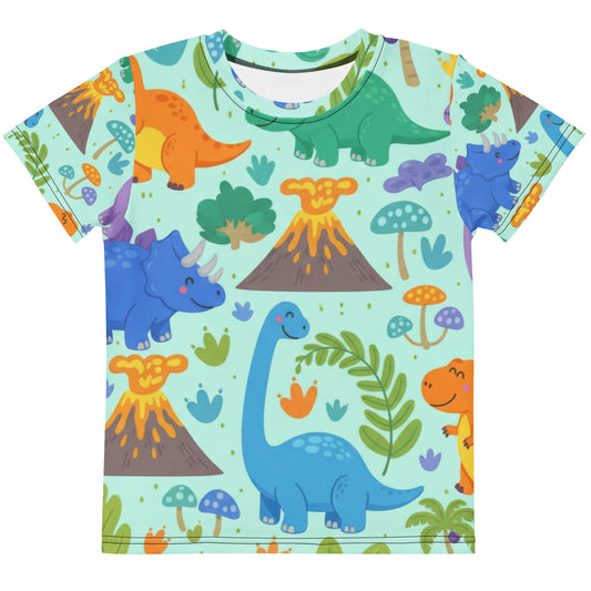 Kids Dinosaur T-Shirt – All-Over Dino Print Tee for Boys & Girls 7