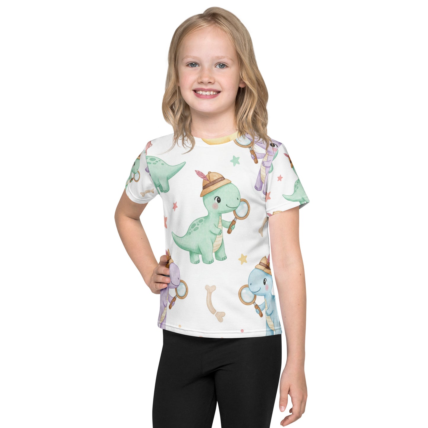 Kids Explorer Dinosaur T-Shirt – Cute Boys & Girls Adventure Dino All-Over Print Tee for Playdates & School 7