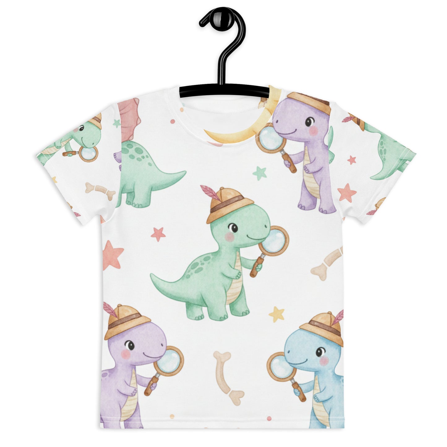 Kids Explorer Dinosaur T-Shirt – Cute Boys & Girls Adventure Dino All-Over Print Tee for Playdates & School 7