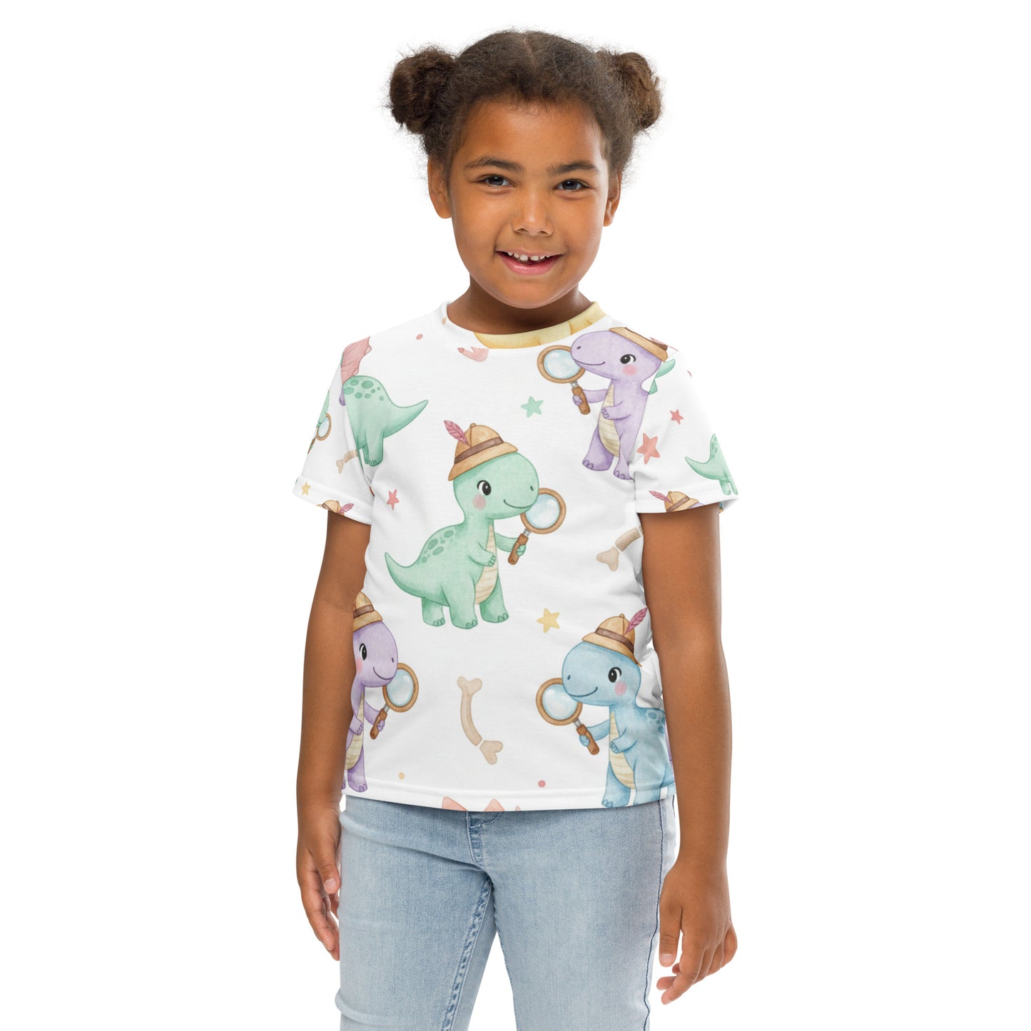 Kids Explorer Dinosaur T-Shirt – Cute Boys & Girls Adventure Dino All-Over Print Tee for Playdates & School 7