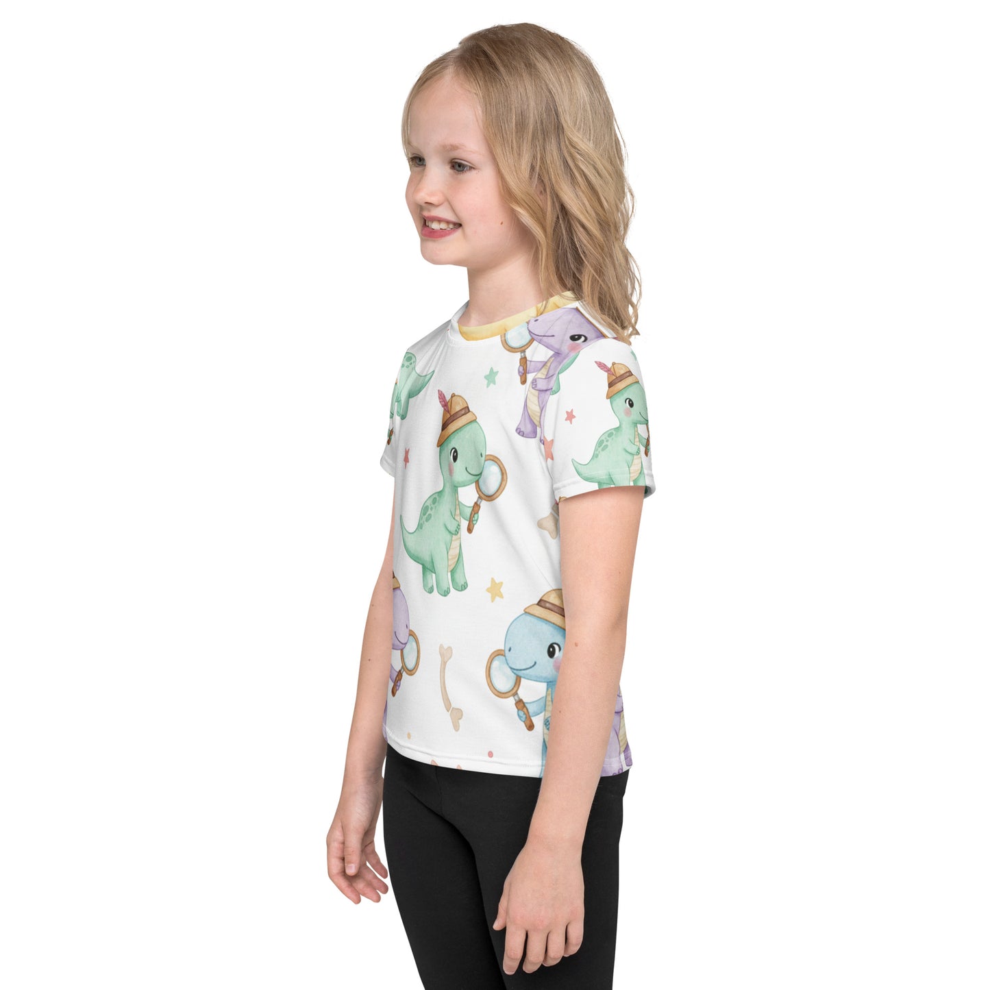Kids Explorer Dinosaur T-Shirt – Cute Boys & Girls Adventure Dino All-Over Print Tee for Playdates & School 7