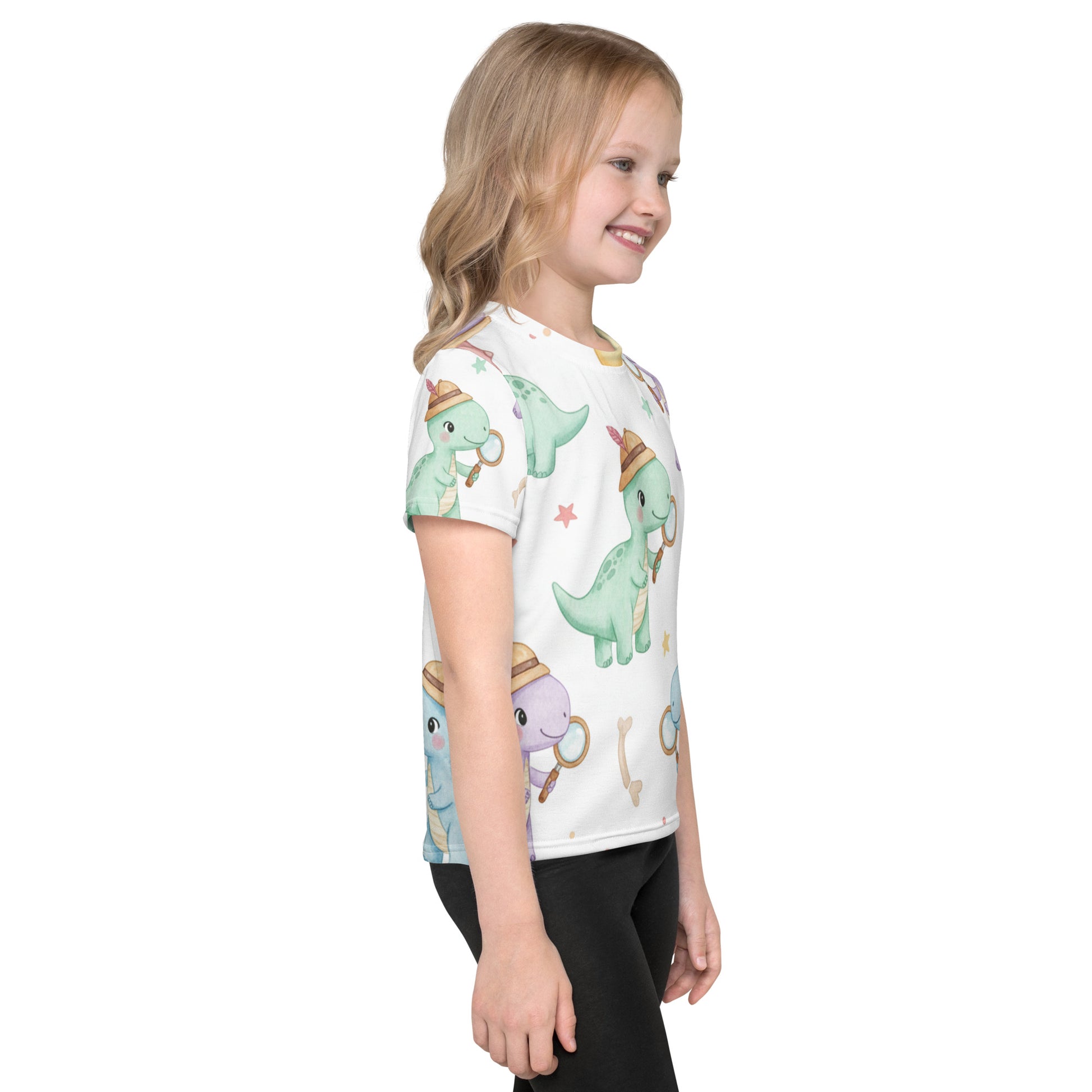 Kids Explorer Dinosaur T-Shirt – Cute Boys & Girls Adventure Dino All-Over Print Tee for Playdates & School 7
