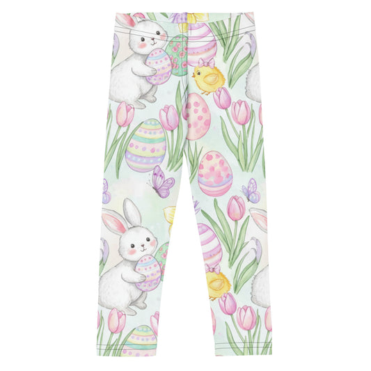 Kids Easter Bunny Leggings – Cute Girls Spring All-Over Print Toddler Leggings for Easter & Playdates 7