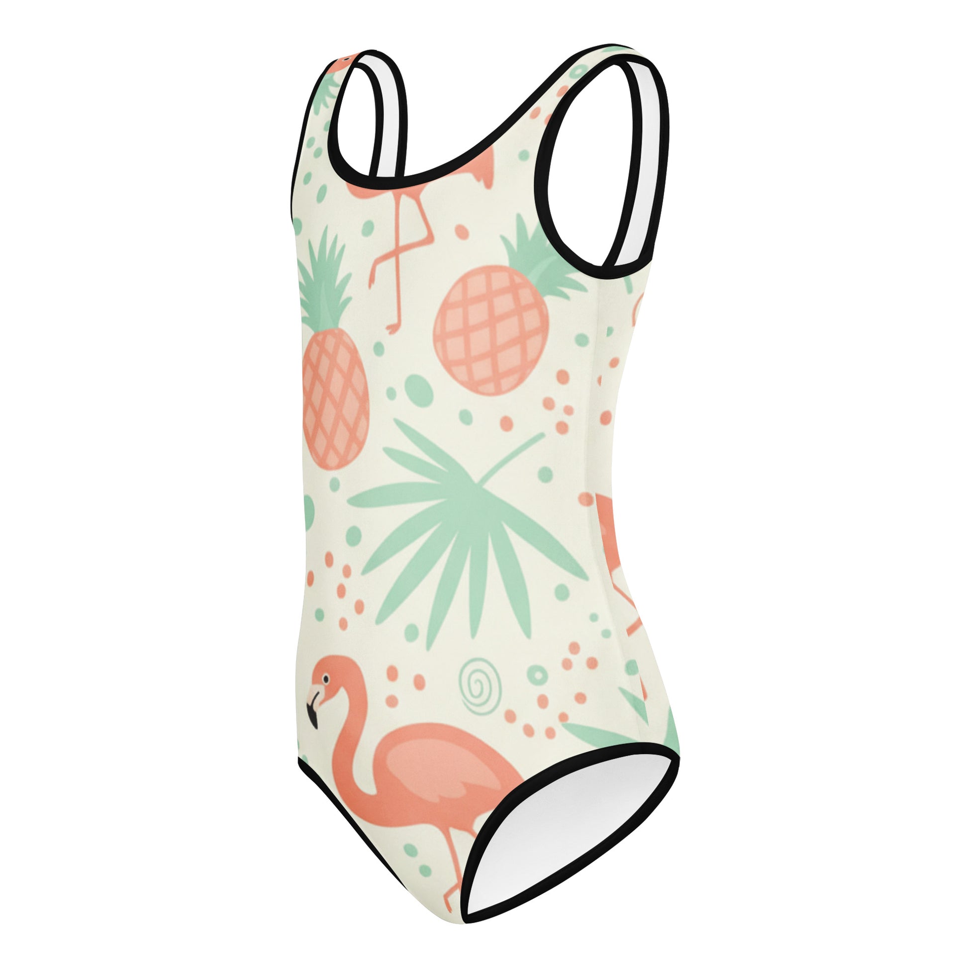 Girls Pink Floral Garden Swimsuit – Cute Kids One-Piece Summer Swimwear 7