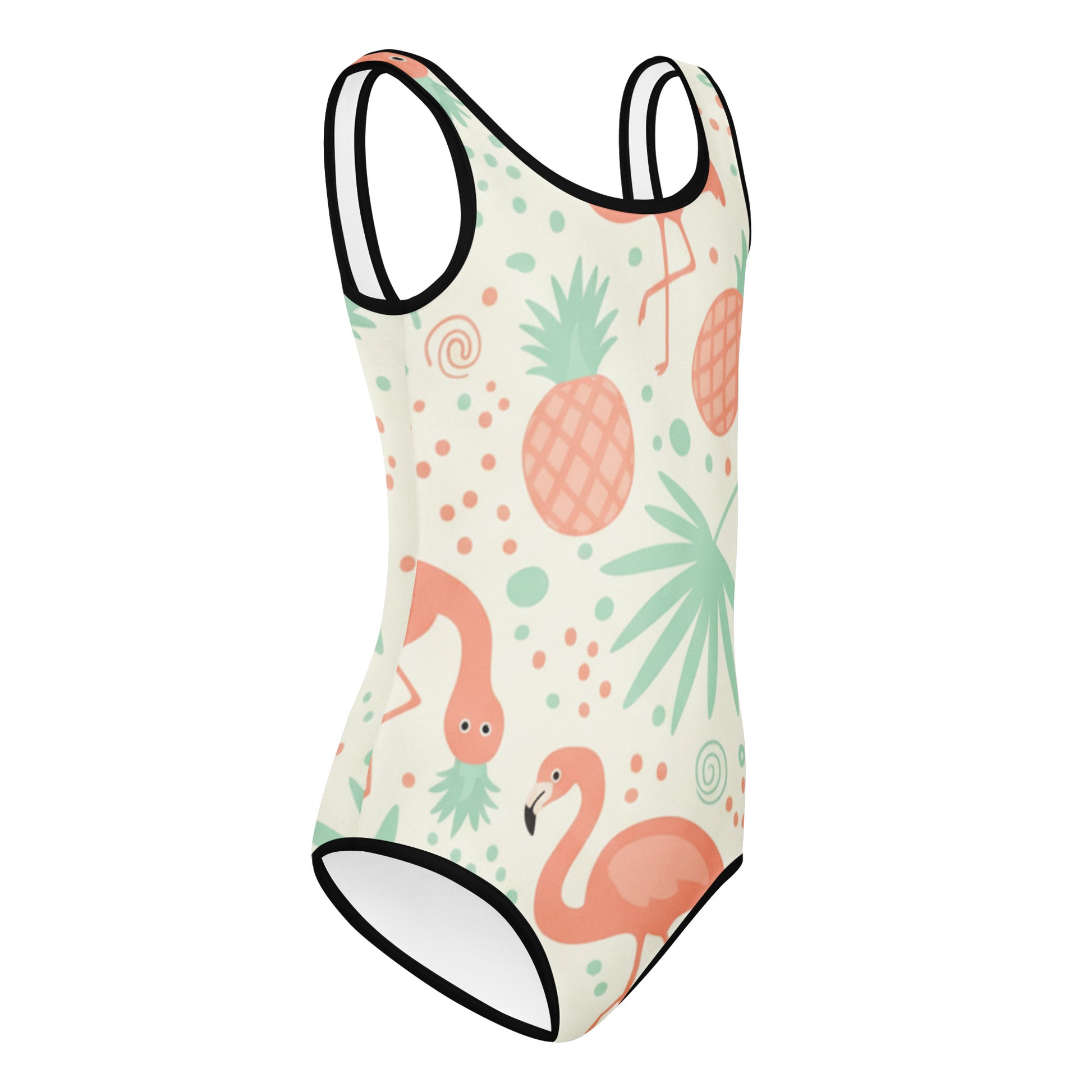 Girls Pink Floral Garden Swimsuit – Cute Kids One-Piece Summer Swimwear 7