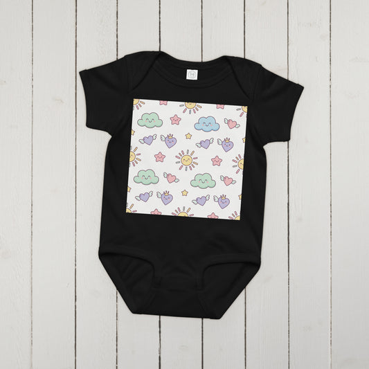 Baby Jersey Bodysuit – Soft 100% Cotton Printed Onesie for Newborns & Infants | Everyday Baby Essential