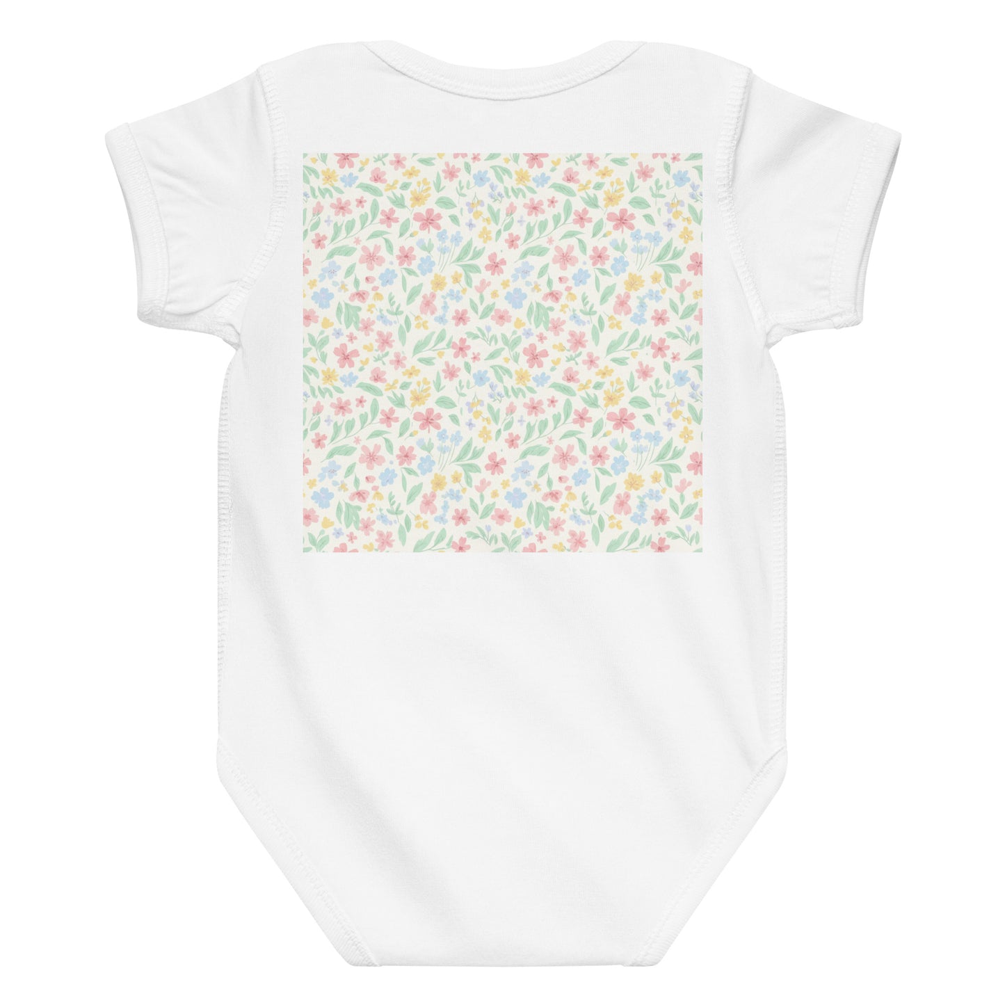 Spring Floral Baby Bodysuit – Soft Cotton Pastel Flower Onesie for Newborns | Easter & Spring Baby Gift