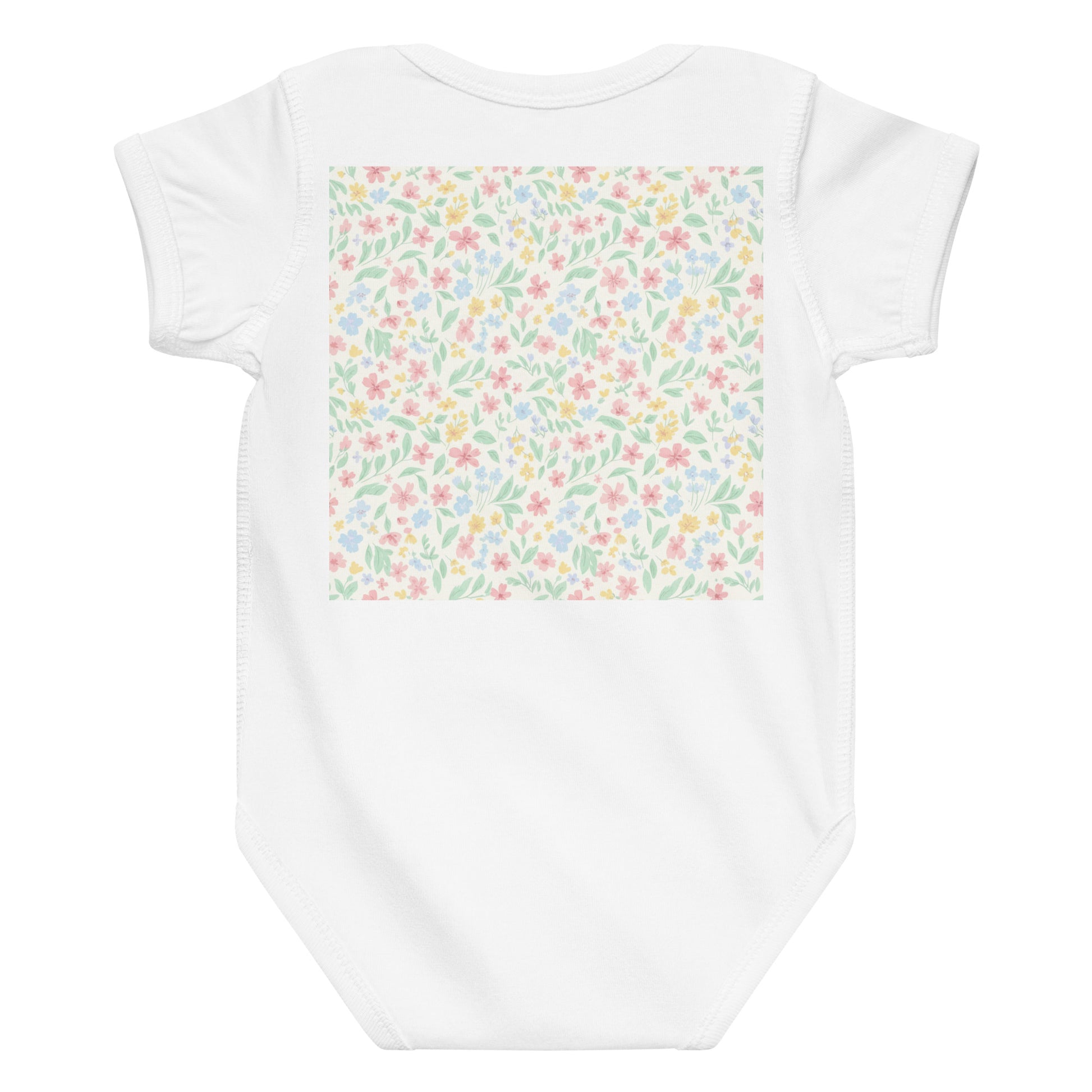 Spring Floral Baby Bodysuit – Soft Cotton Pastel Flower Onesie for Newborns | Easter & Spring Baby Gift