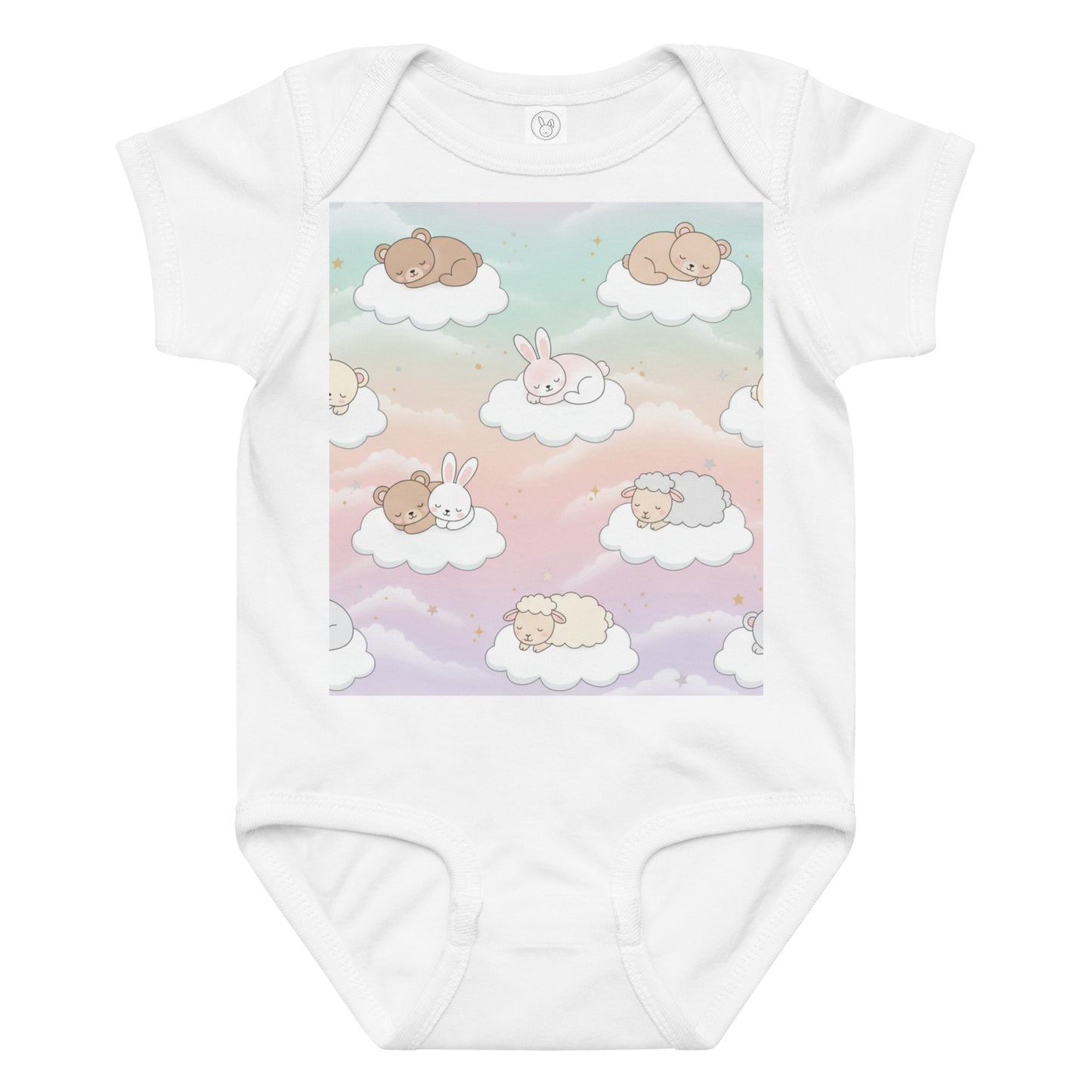 Baby Bodysuit – Cloud Print Soft Cotton Onesie for Newborns & Infants 24M