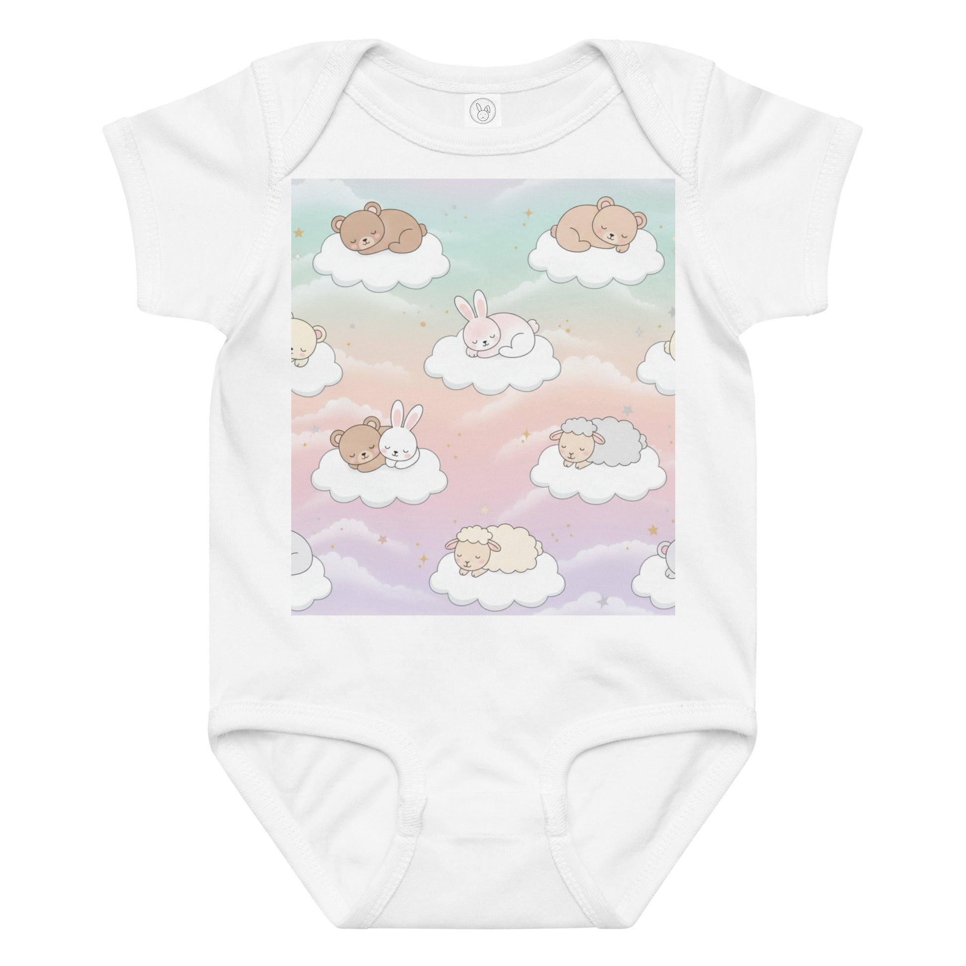 Baby Bodysuit – Cloud Print Soft Cotton Onesie for Newborns & Infants 24M
