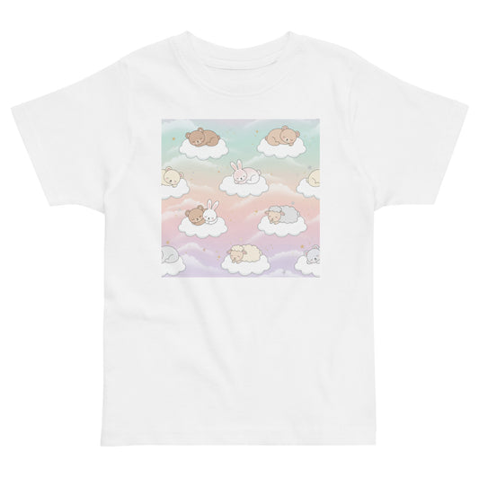 Toddler T-Shirt – Cloud Print Soft Cotton Tee for Boys & Girls