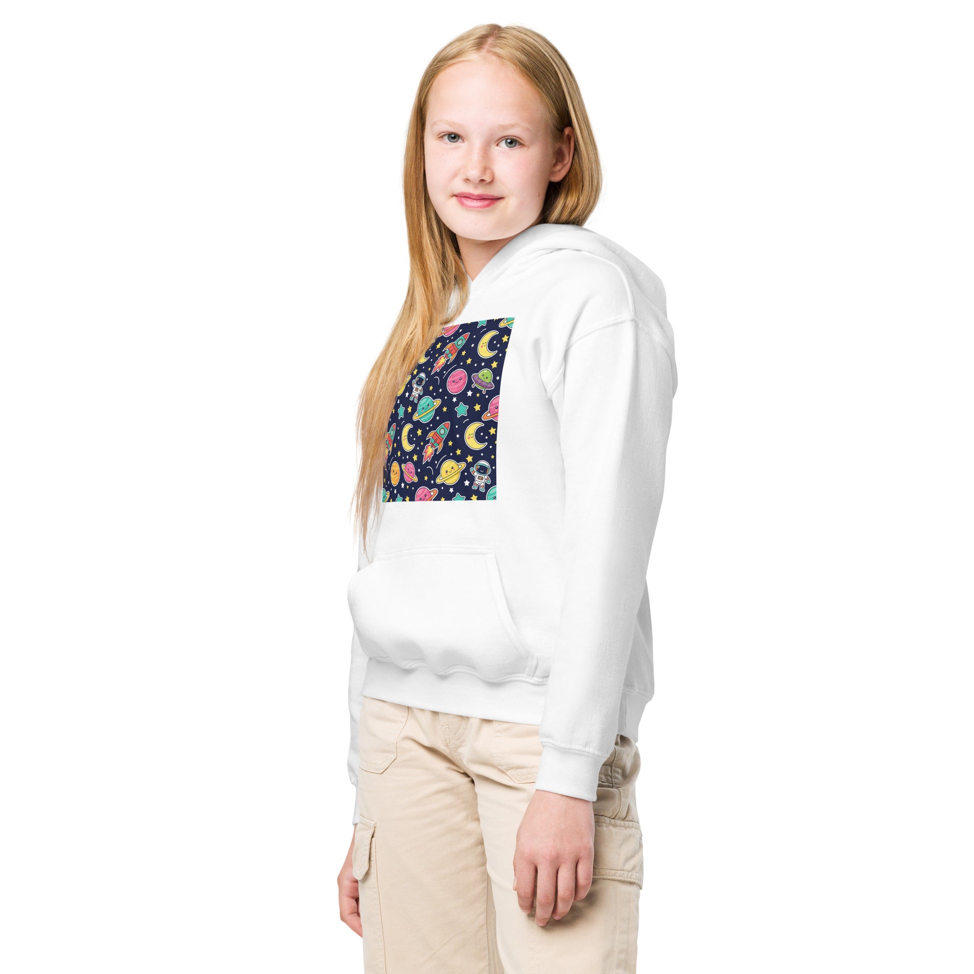 Classic Youth Fleece Hoodie – Soft Cotton-Poly Blend Kids Pullover for School, Sports & Everyday Wear XL
