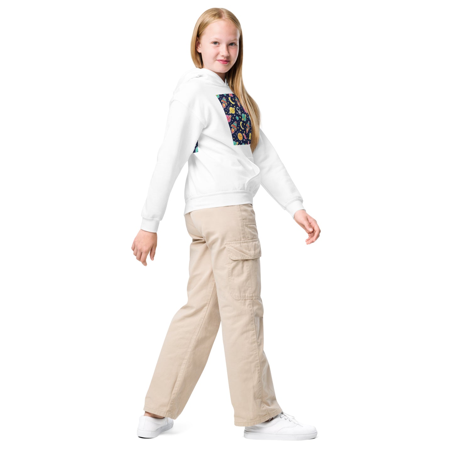 Classic Youth Fleece Hoodie – Soft Cotton-Poly Blend Kids Pullover for School, Sports & Everyday Wear XL
